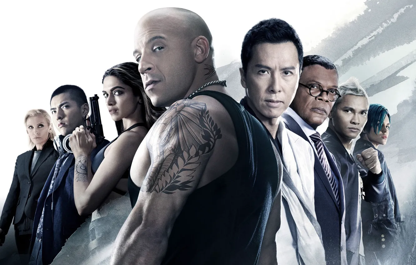 Photo wallpaper poster, Vin Diesel, Deepika Padukone, Samuel L. Jackson, Toni Collette, Donnie Yen, Ruby Rose, Three …