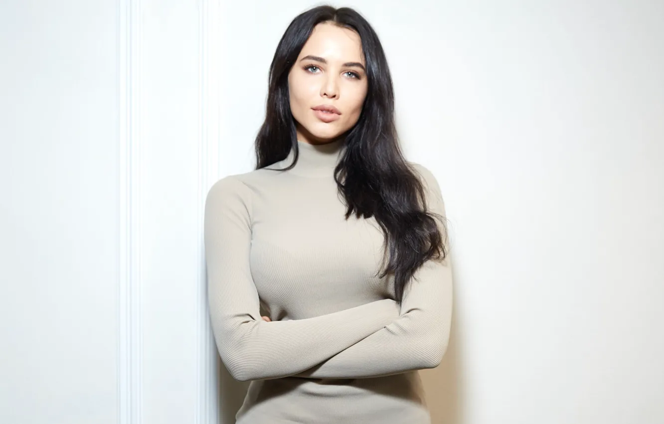 Photo wallpaper look, pose, model, makeup, model, hair, look, hair long