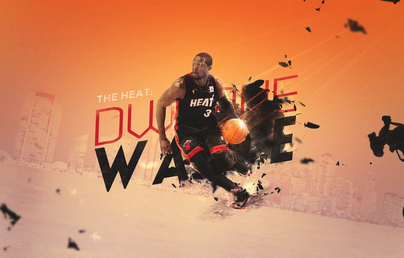Photo wallpaper Miami, Sport, Basketball, Miami, NBA, Heat, Hit, Player