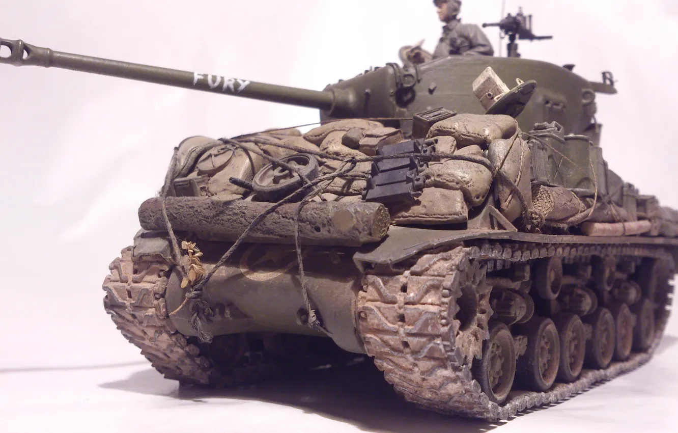 Photo wallpaper toy, tank, average, model, M4 Sherman, "Sherman"