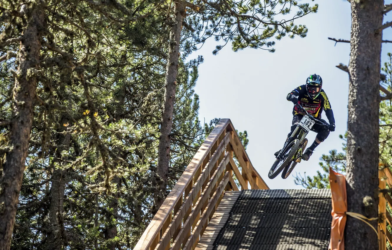Photo wallpaper bike, jump, race, sport