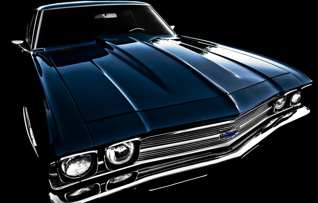 Photo wallpaper retro, Chevrolet, 1969, classic, the front, Chevelle