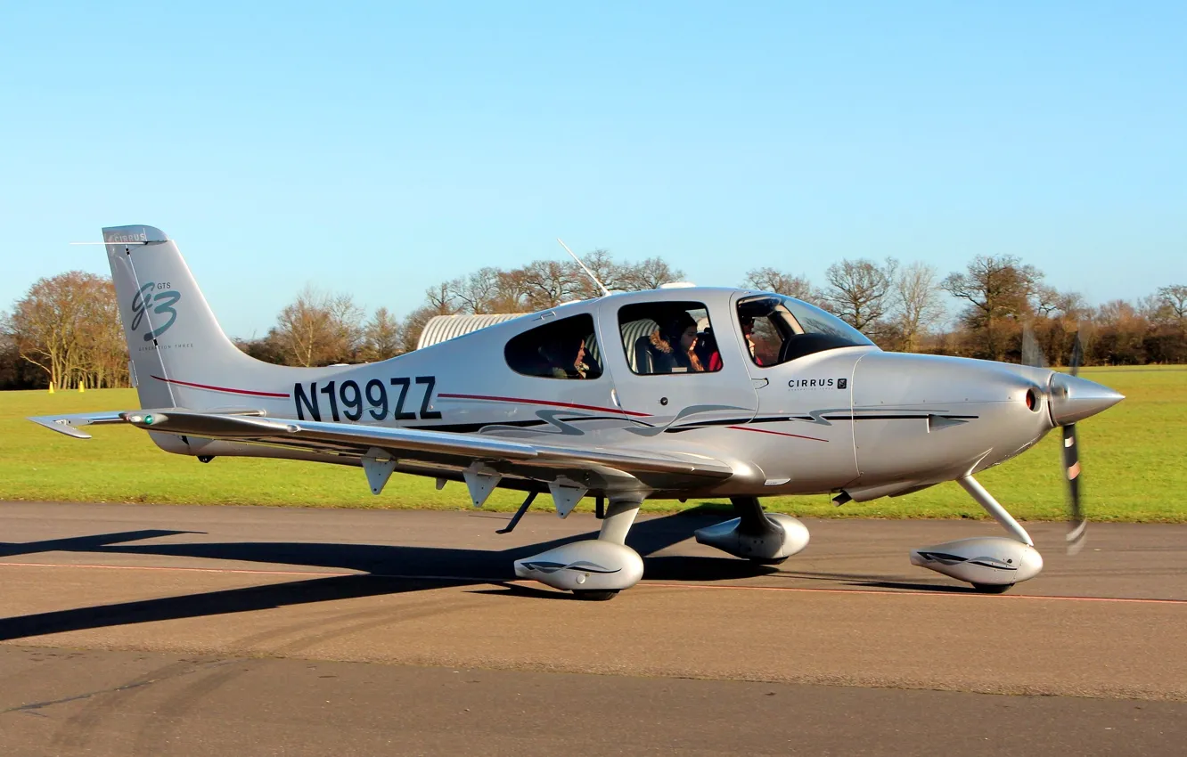 Photo wallpaper easy, American, piston, single-engine, Cirrus, aircraft for private use, SR22-GTS-G3