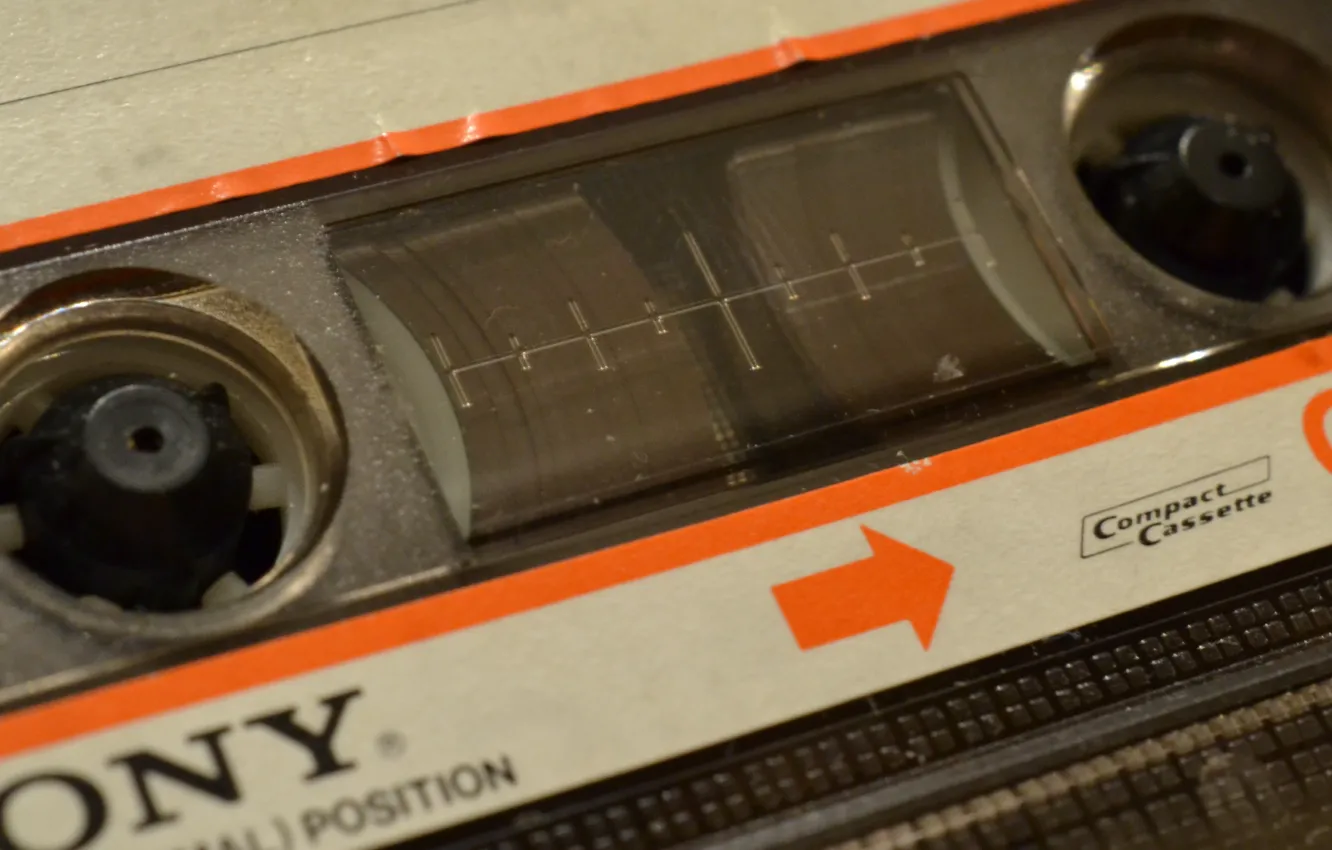 Photo wallpaper macro, music, cassette