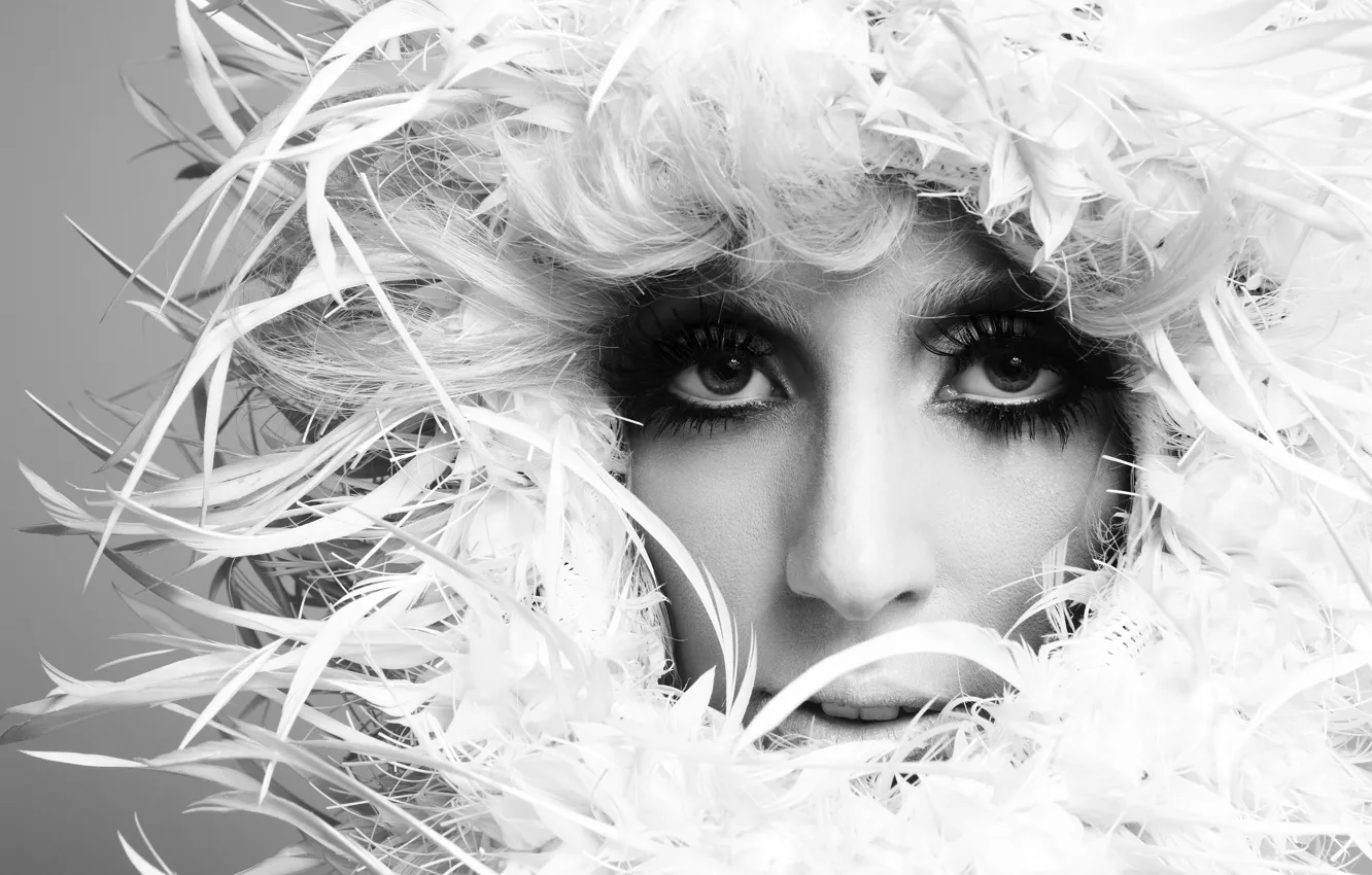 Photo wallpaper eyes, girl, makeup, singer, lady gaga, lady Gaga