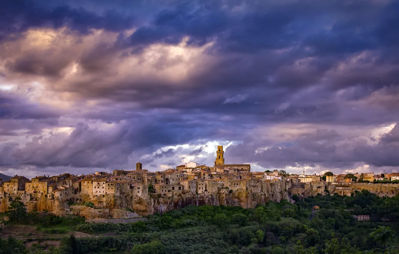 Photo wallpaper Italy, Tuscany, Pitigliano