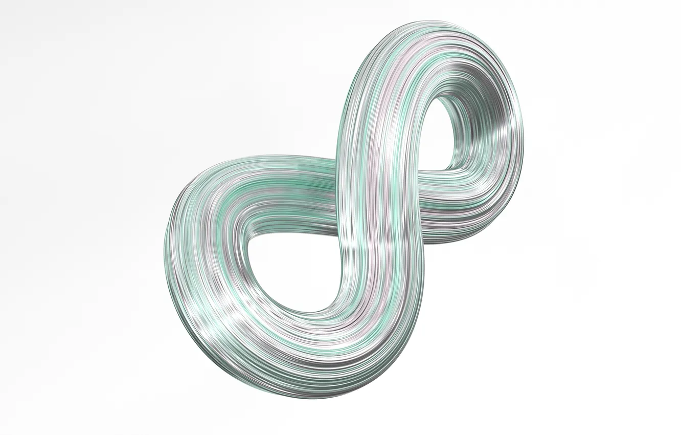 Photo wallpaper abstraction, light, infinity, eight