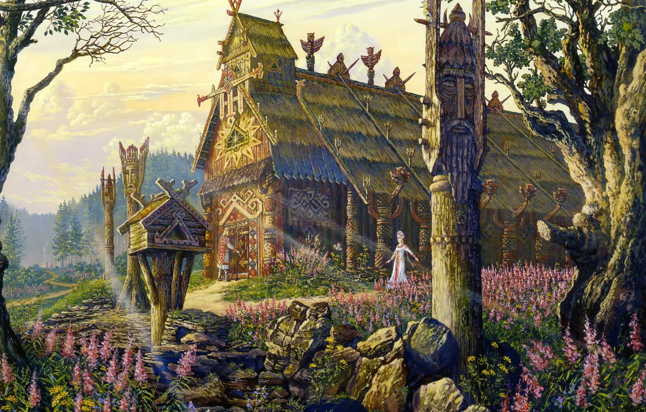 Photo wallpaper summer, Russia, rays of light, Vsevolod Ivanov, Temple Radohoscha