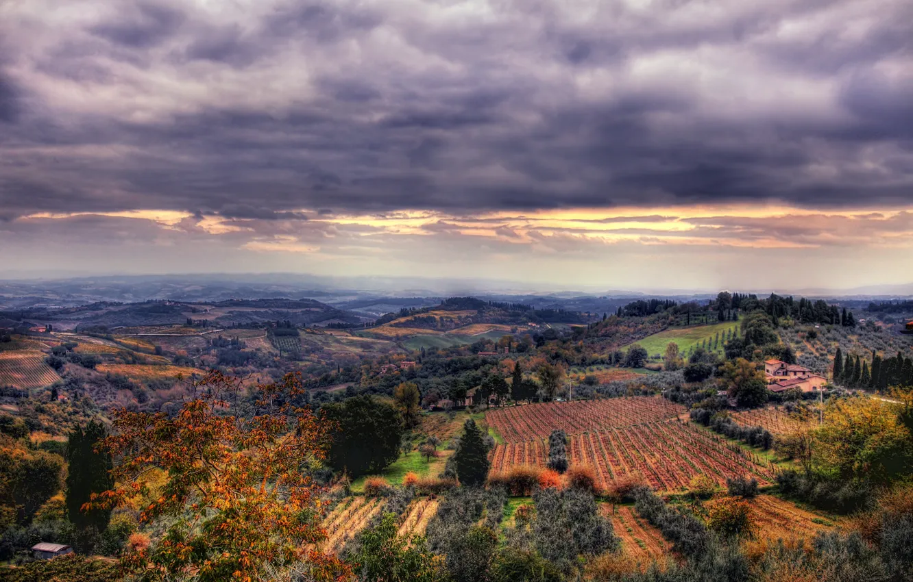 Photo wallpaper HDR, Italy, panorama, Italy, panorama, Tuscany, Italia, Toscana