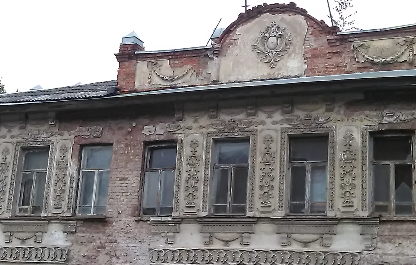 Photo wallpaper abandoned house, mansion, stucco