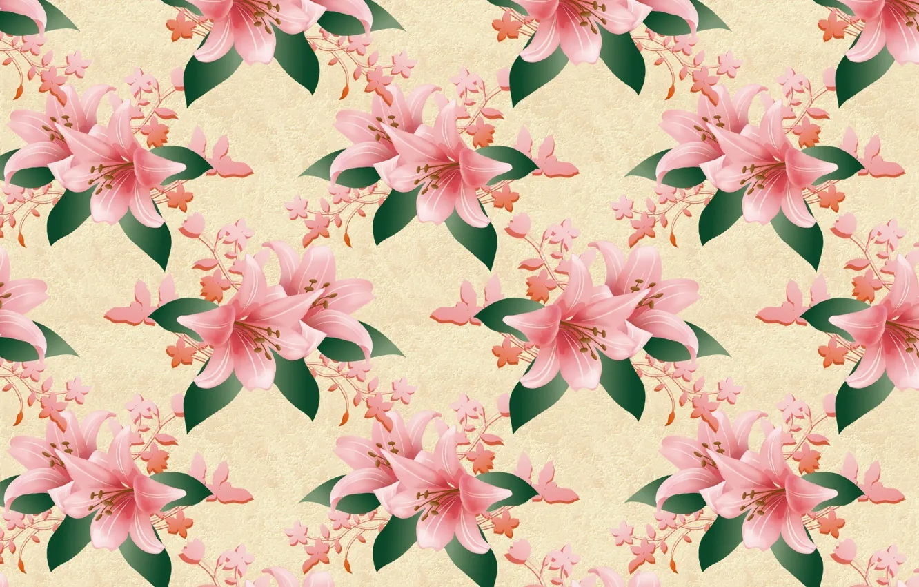 Photo wallpaper flowers, background, Lily, texture, art