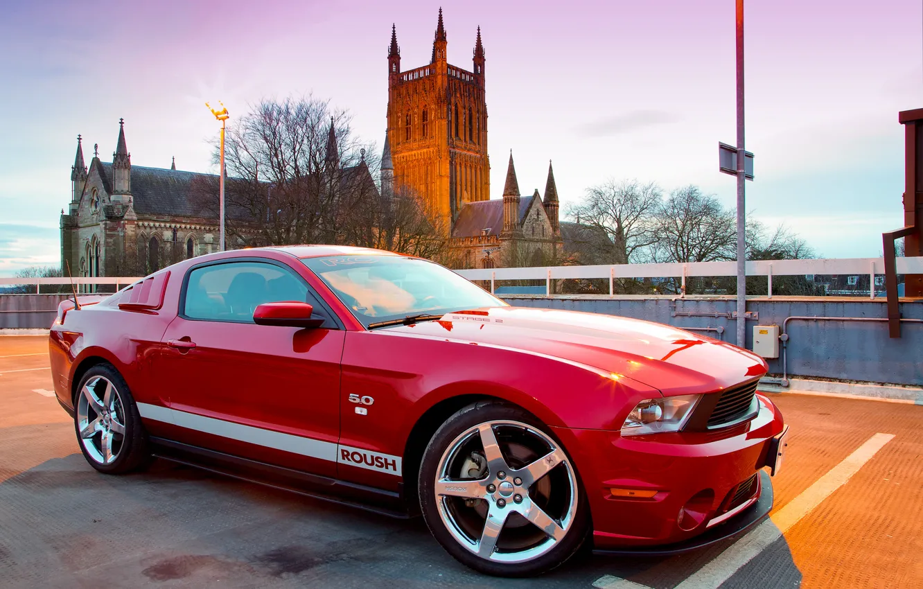Photo wallpaper Mustang, Ford, 2011, Roush, Stage