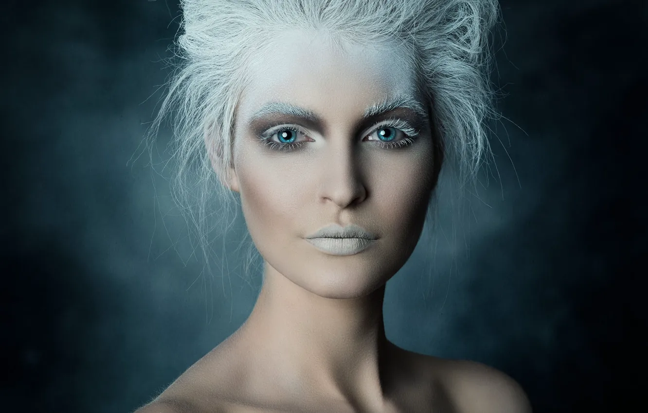 Photo wallpaper girl, portrait, makeup, retouching, Ice Queen, Styling, Michael Schnabl, The Overself Hluchovsky