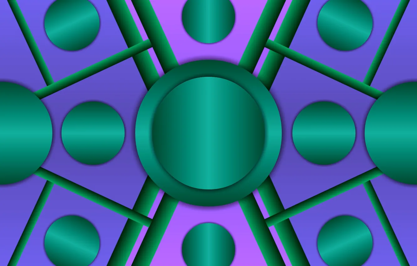 Photo wallpaper circles, gradient, figure