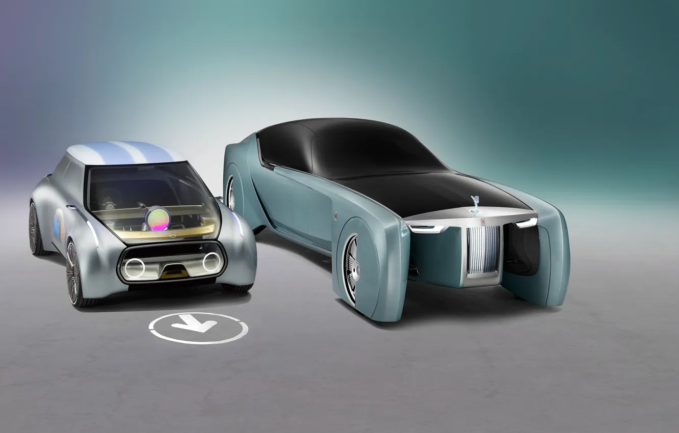 Photo wallpaper car, concept, future, wallpaper, metal, Rolls Royce, prototype, beautiful
