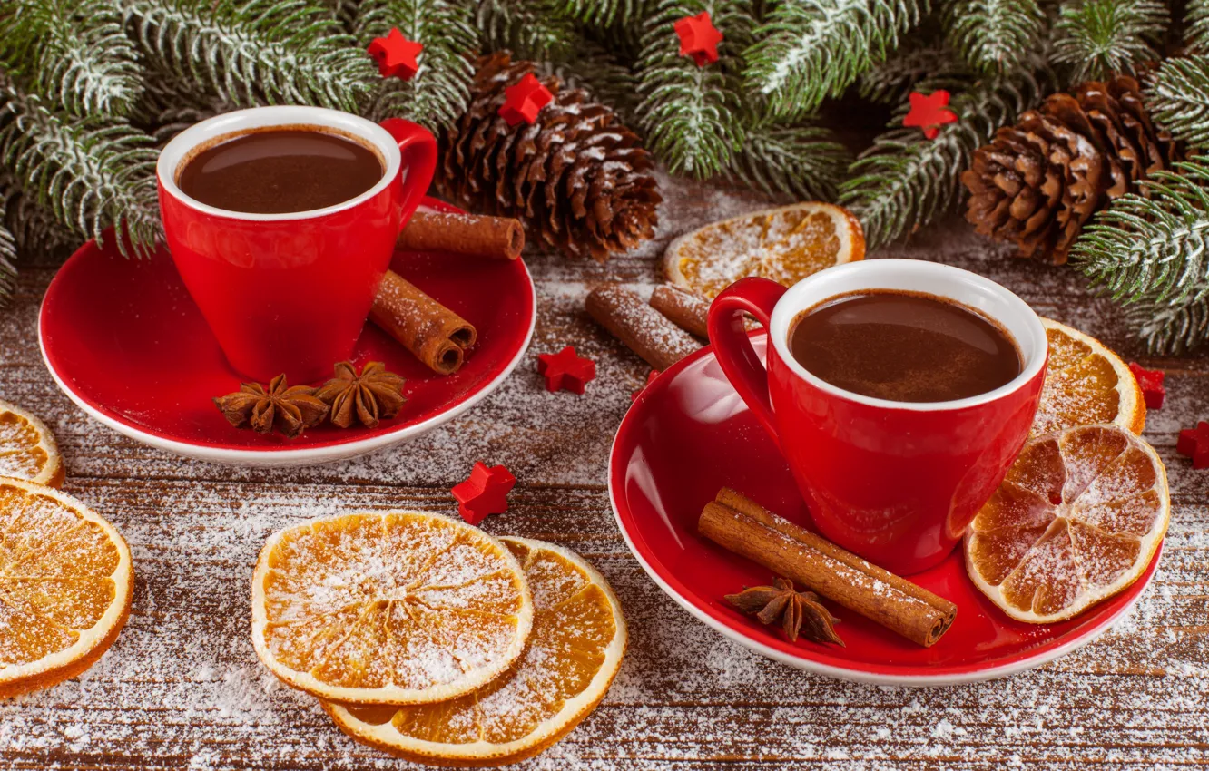 Photo wallpaper snow, decoration, heart, new year, Christmas, Christmas, heart, wood