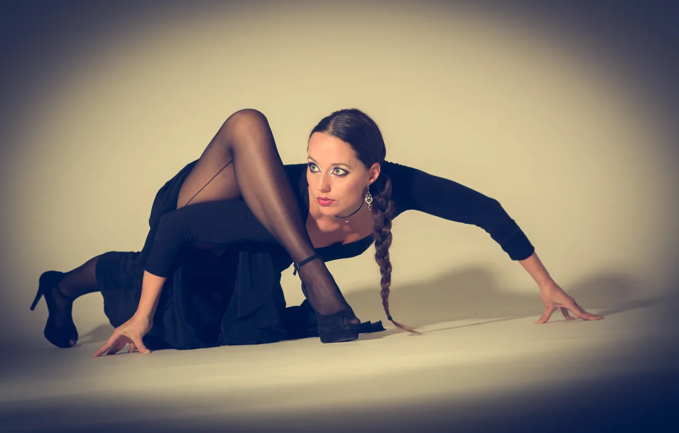 Photo wallpaper look, girl, pose