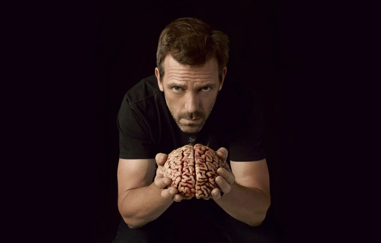 Photo wallpaper black, male, brain, Dr. House, peer
