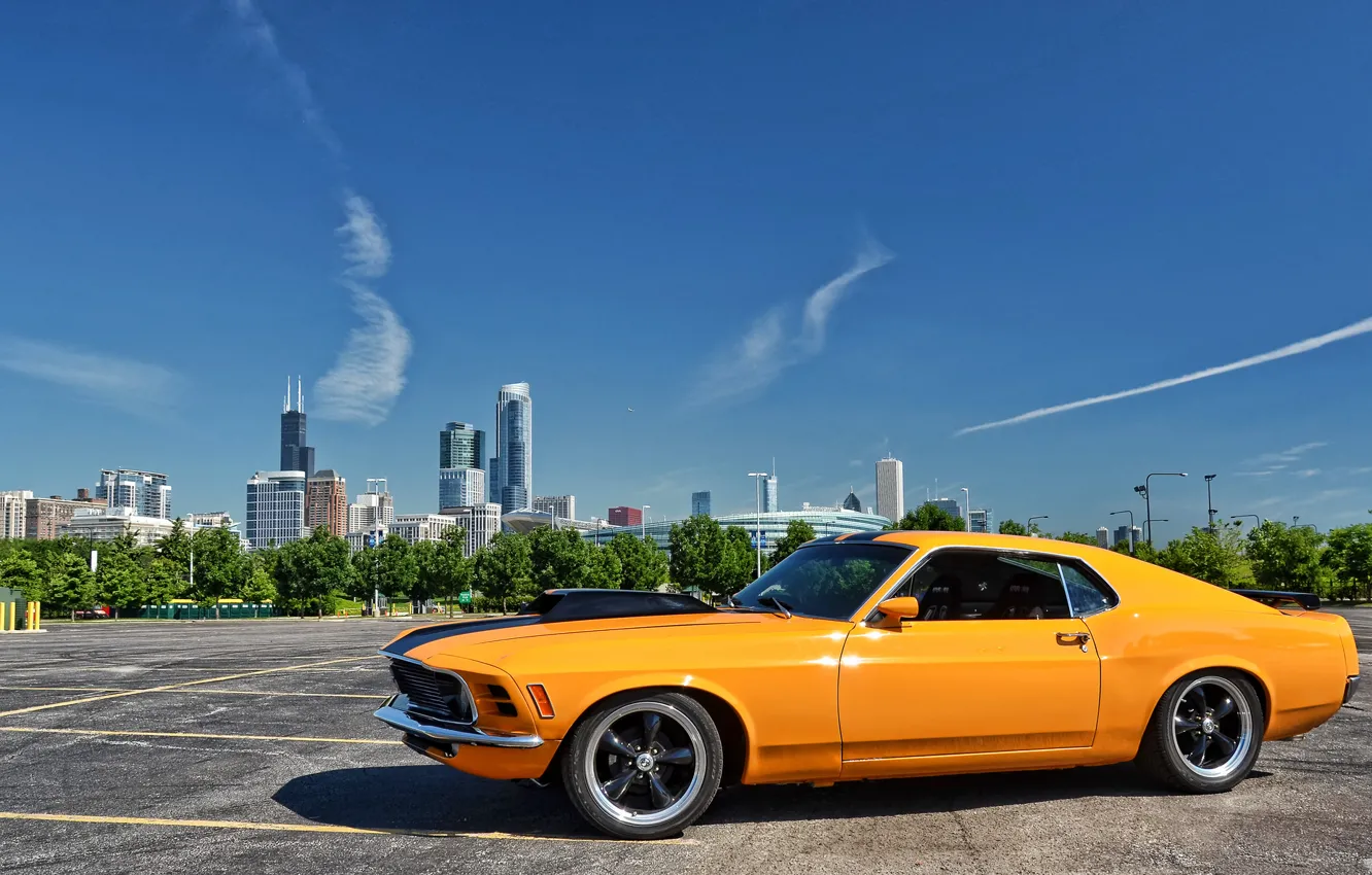 Photo wallpaper Mustang, Ford, Ford, Mustang, classic, 1970, Muscle car