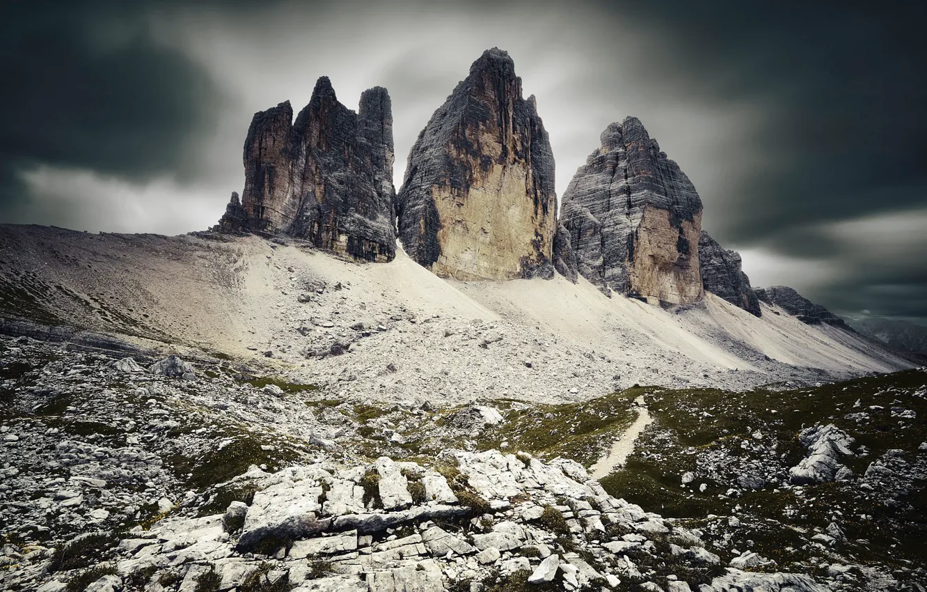 Photo wallpaper mountains, rocks, Italy, The Dolomites