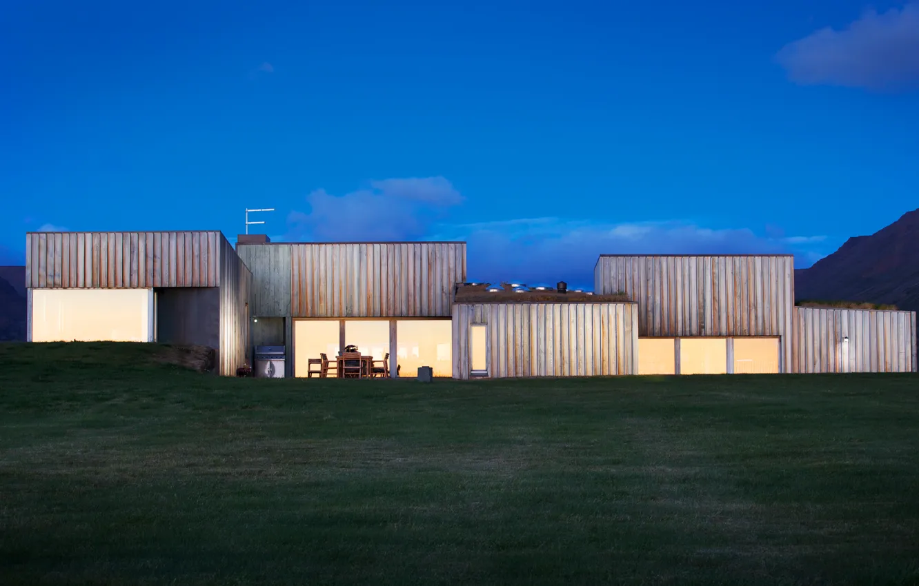 Photo wallpaper Iceland, The yard, The Municipality Of Hornafjörður, Wilderness, cluster of farms