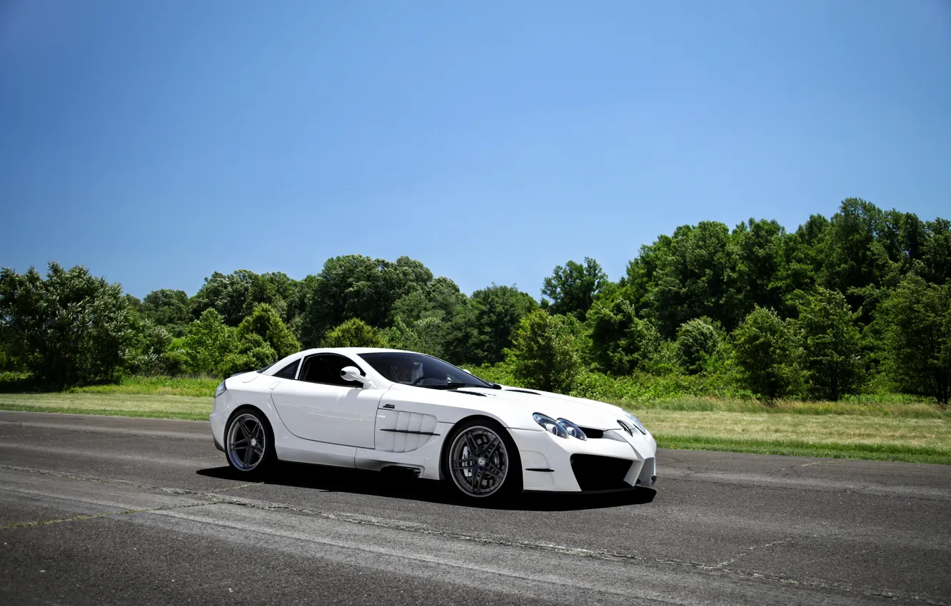 Photo wallpaper White, Mercedes - Benz, SLR McLaren