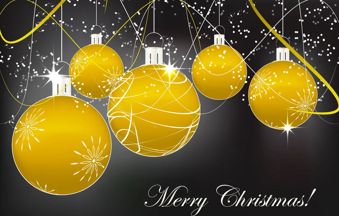 Photo wallpaper decoration, balls, New Year, Christmas, Christmas, balls, New Year, decoration