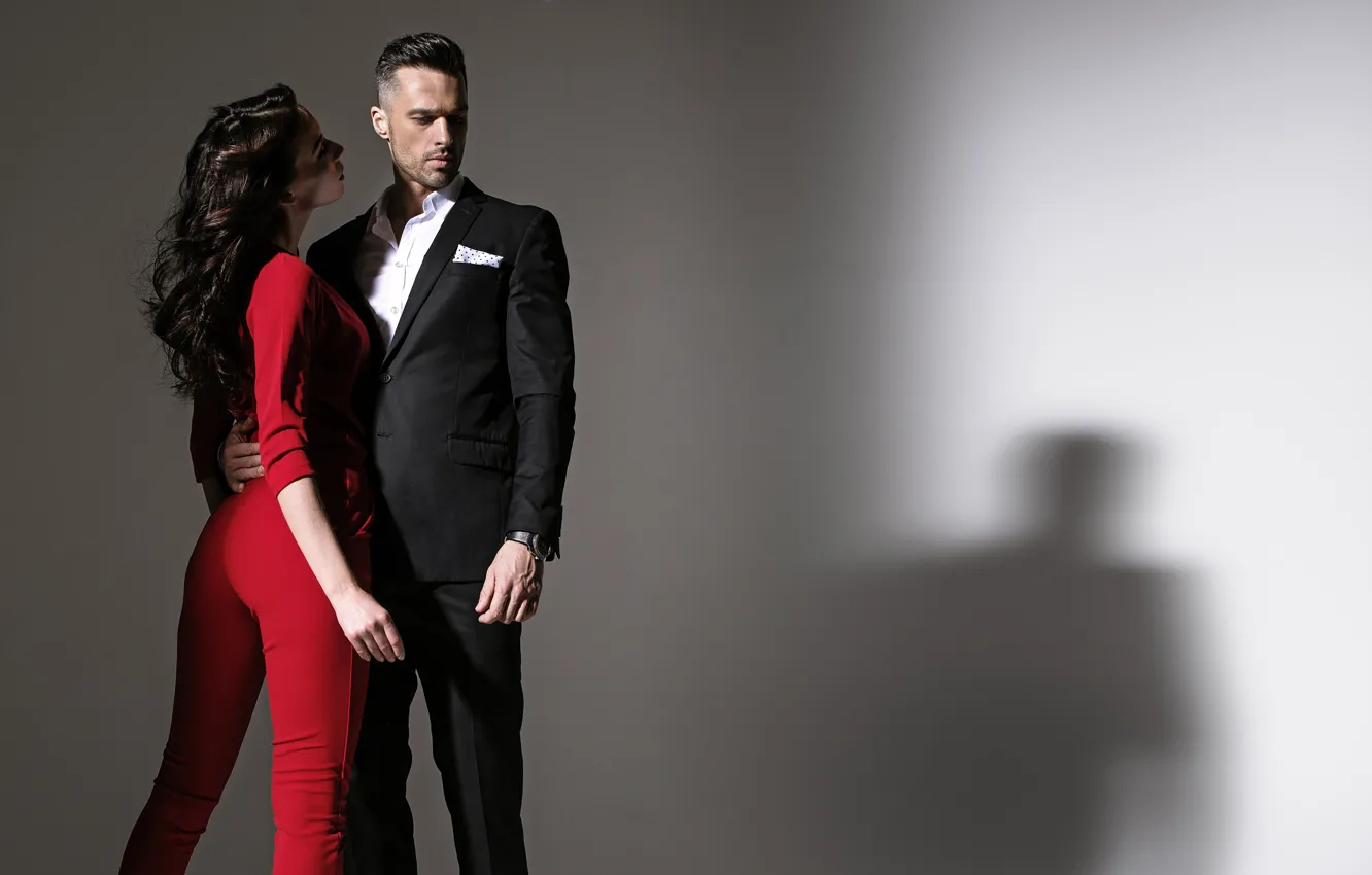 Photo wallpaper girl, sexy, pose, style, background, woman, shadow, makeup