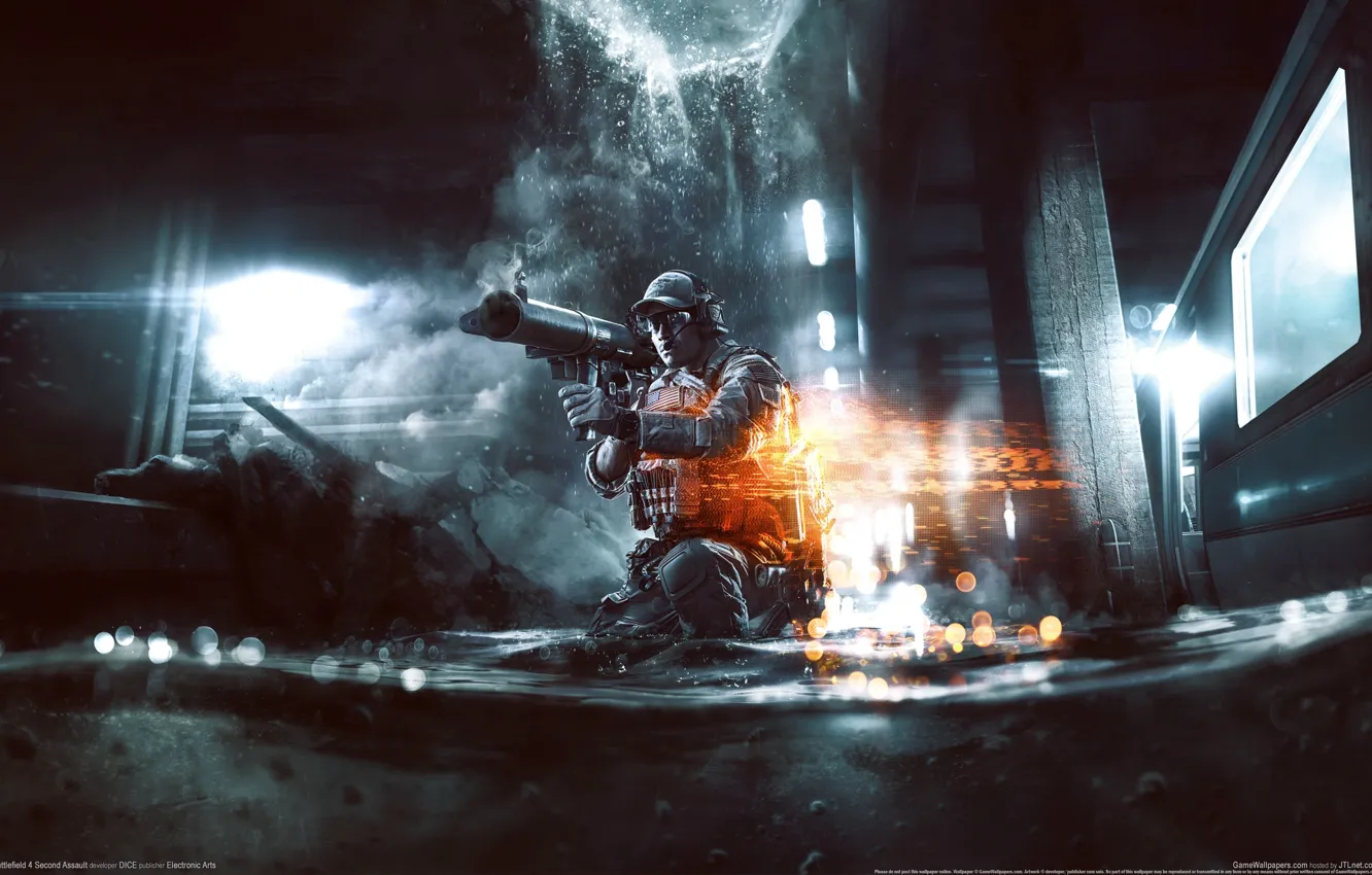 Photo wallpaper marine, Battlefield 4, Without Logo, Second Assault