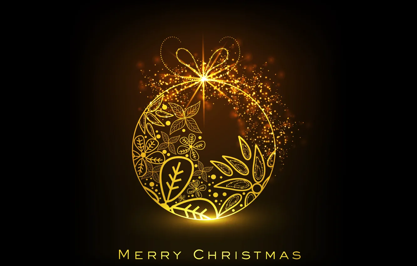 Photo wallpaper glow, congratulations, merry christmas, Christmas decoration