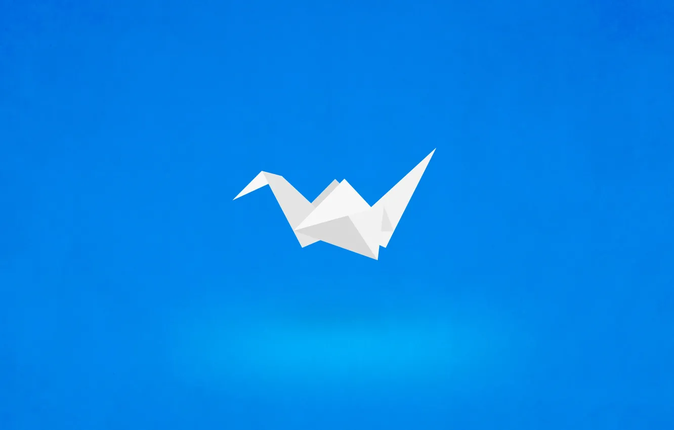 Photo wallpaper paper, blue, origami, fon, origami