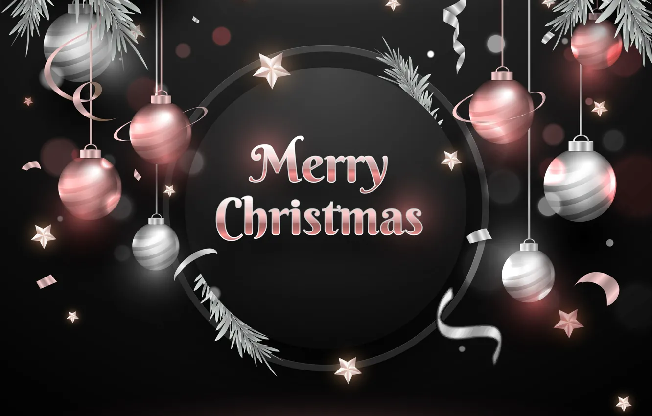 Photo wallpaper background, holiday, congratulations, bokeh, Christmas