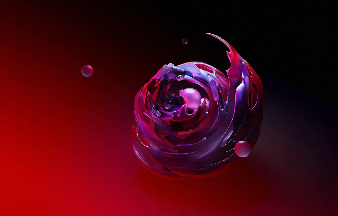 Photo wallpaper abstraction, balls, rotation, liquid, abstraction, Justin Maller, Justin Muller, Hydrometry IV