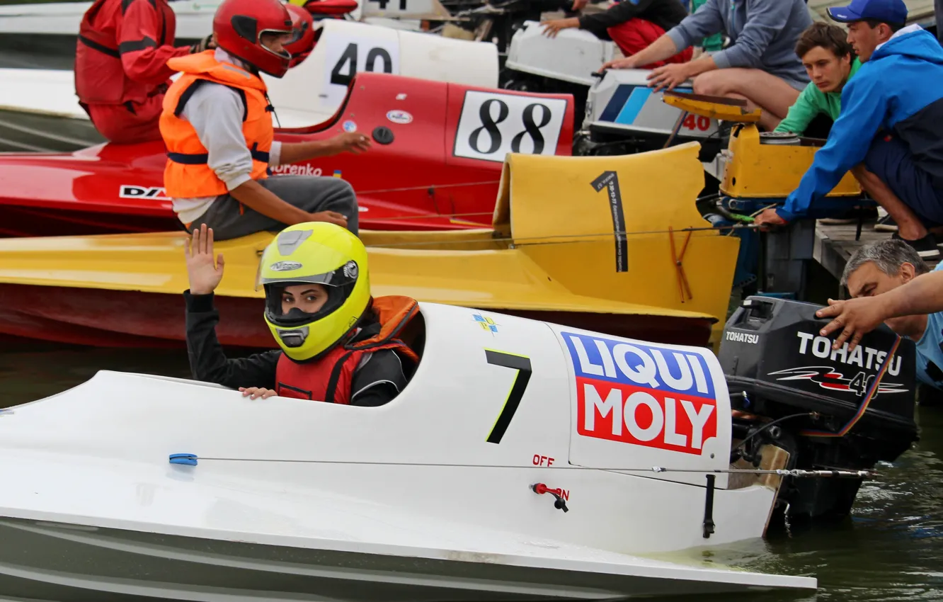 Photo wallpaper race, boat, speed