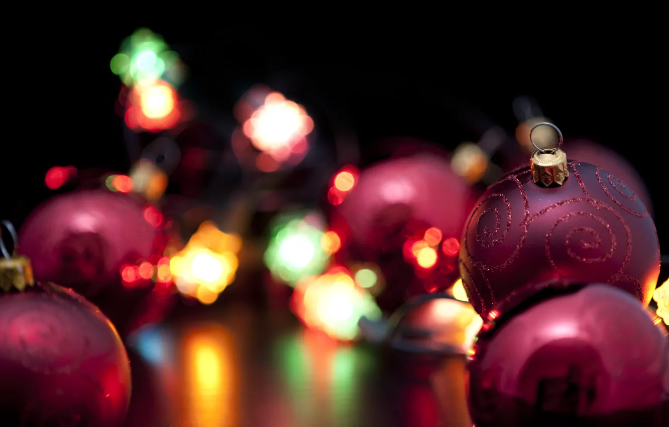 Photo wallpaper lights, holiday, balls, new year, Christmas, christmas, new year, lanterns