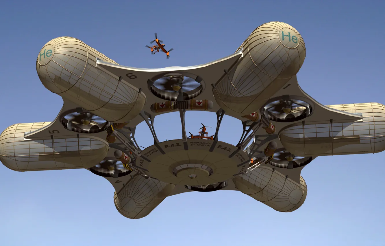 Photo wallpaper Concept, aviation, drone, Air Station