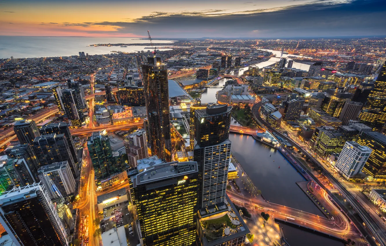 Photo wallpaper Melbourne, Australia, Eureka Tower