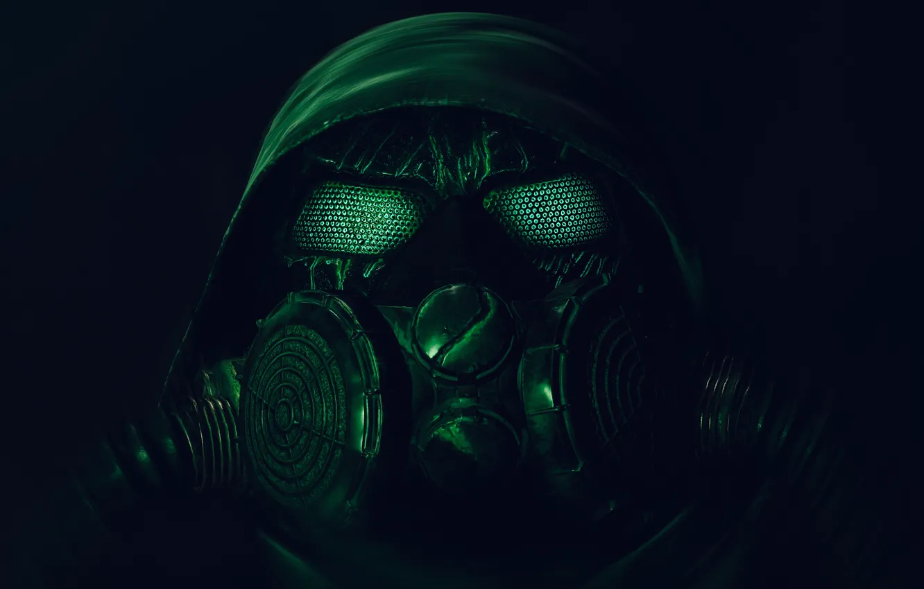 Photo wallpaper background, gas mask, Stalker, Chernobylite