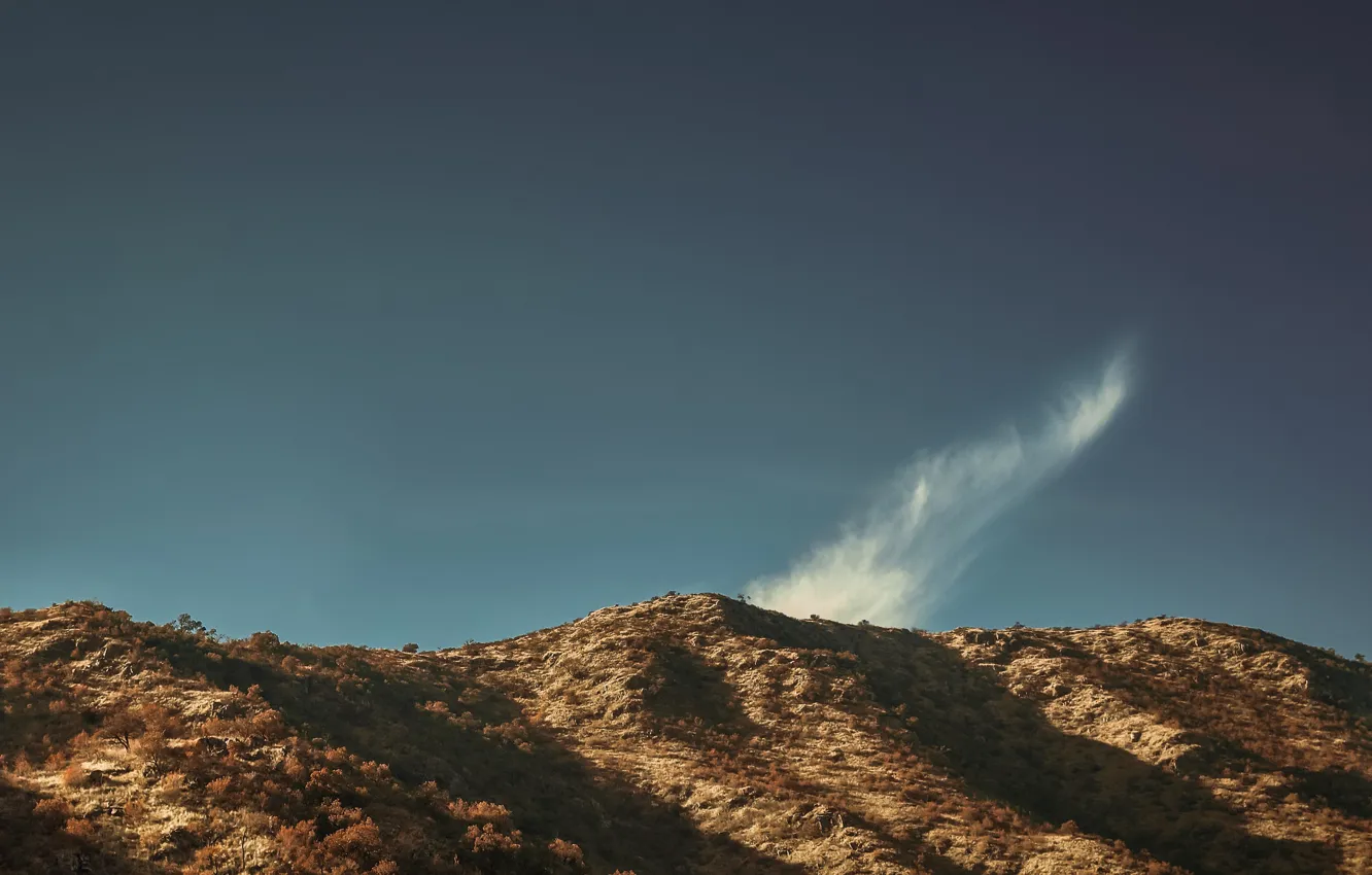 Photo wallpaper the sky, mountain, cloud