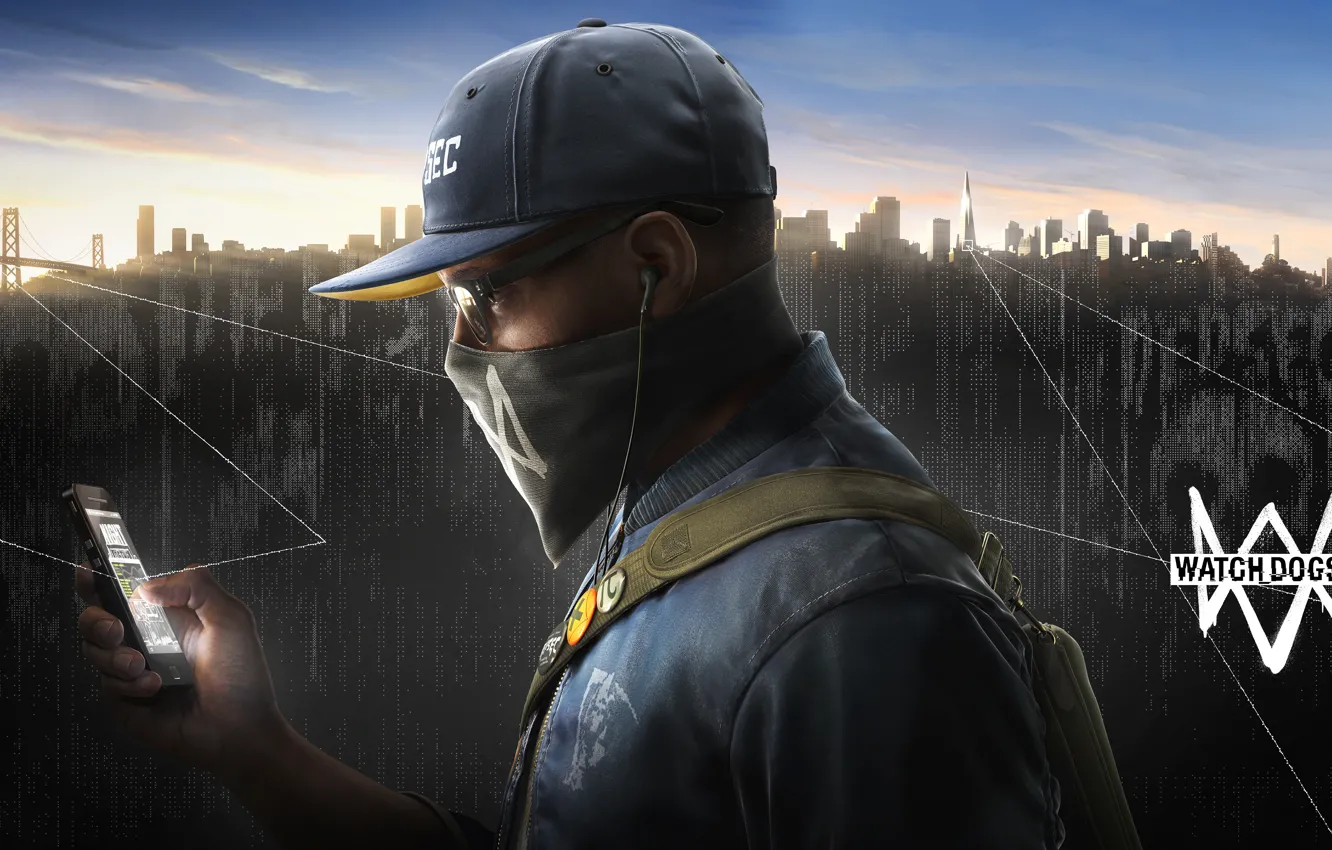 Photo wallpaper Ubisoft, San Francisco, Game, Phone, Marcus, Marcus Holloway, Watch Dogs 2, DedSec
