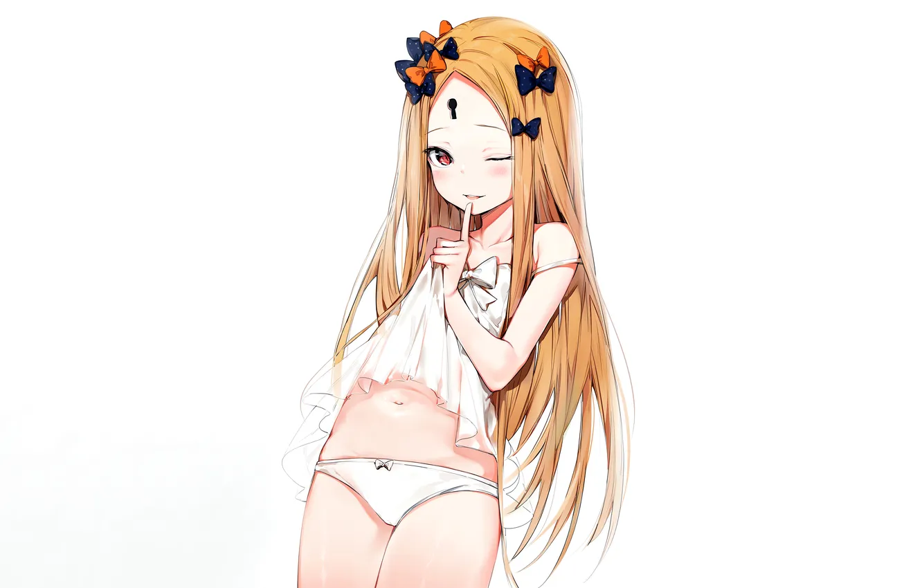 Photo wallpaper girl, sexy, lingerie, blouse, panties, long hair, anime, beautiful