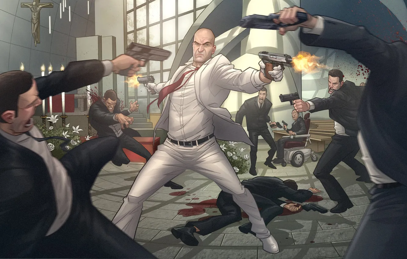 Photo wallpaper Hitman, killer, Blood Money, Blood money, Patrick Brown