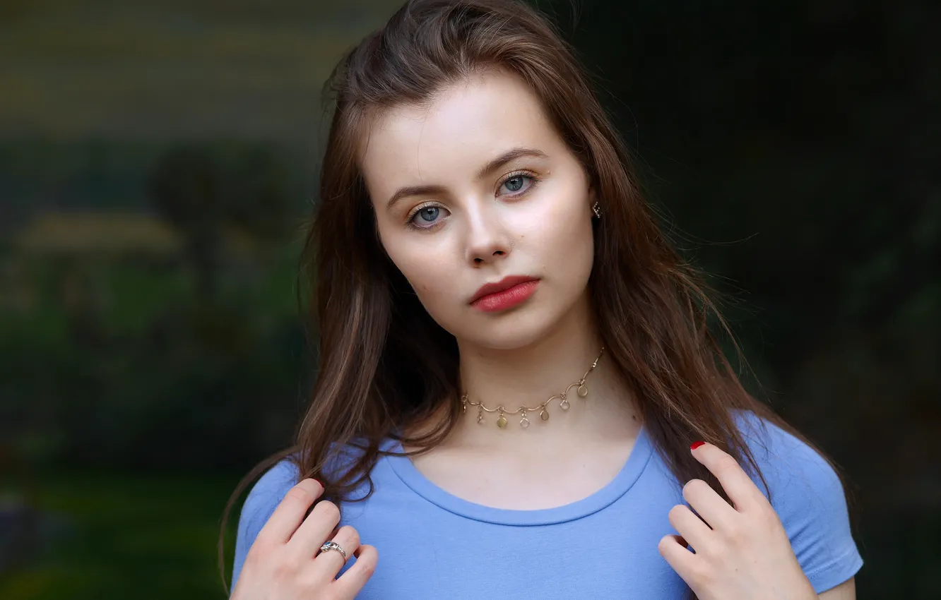 Photo wallpaper look, girl, model, portrait, Erin