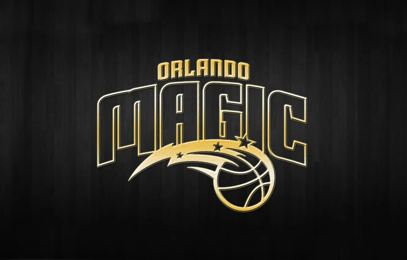 Photo wallpaper Background, Logo, Gold, NBA, Orlando, Magic