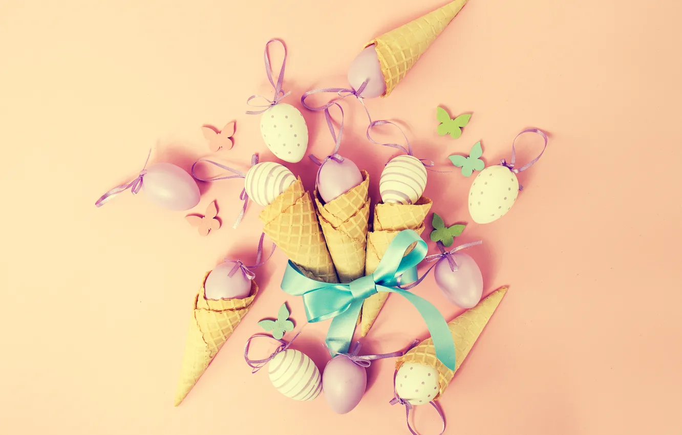 Photo wallpaper background, pink, eggs, spring, Easter, horn, pink, spring