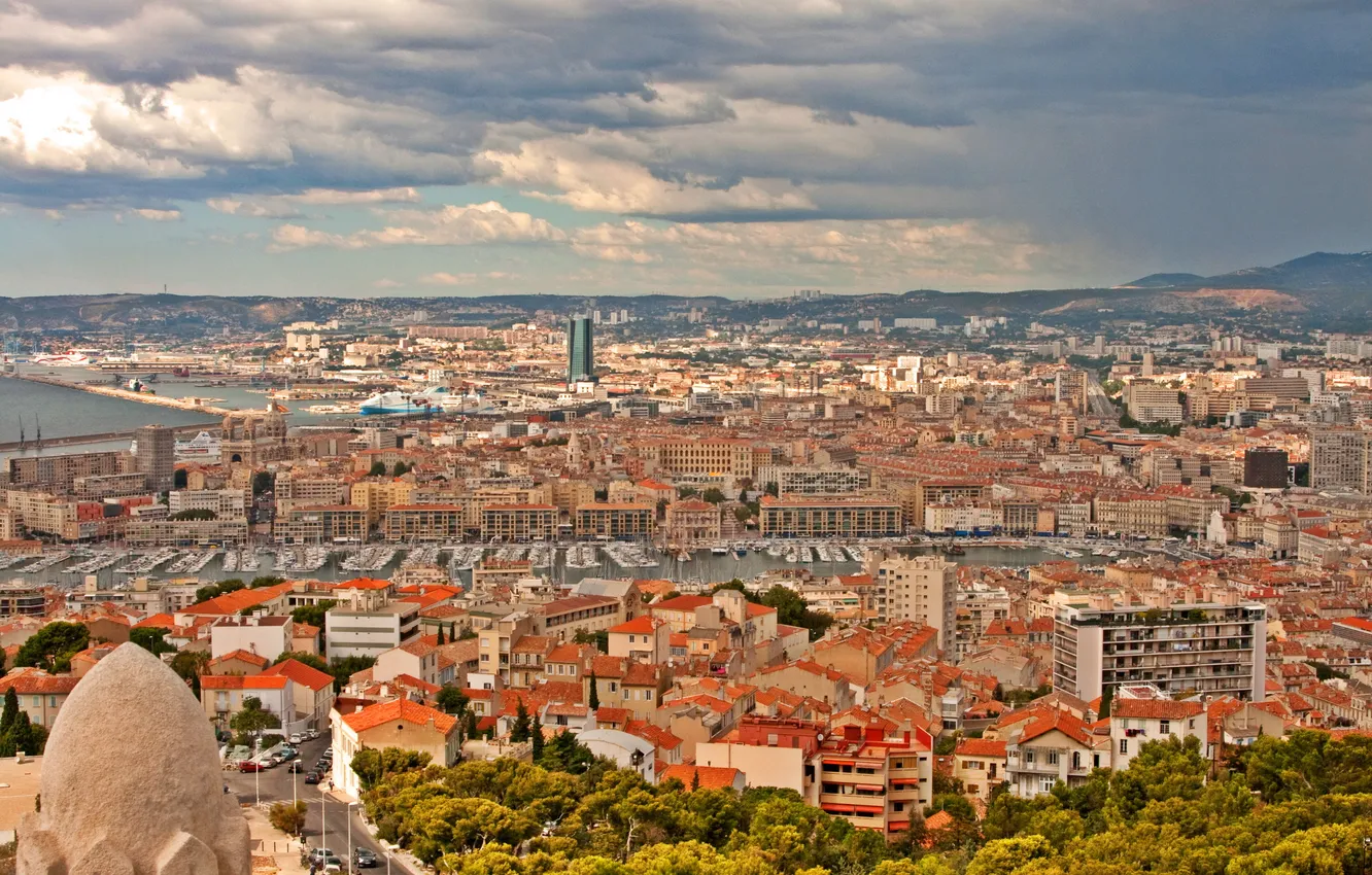 Photo wallpaper the city, photo, France, home, top, Marseille