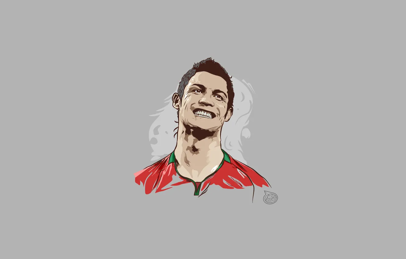 Photo wallpaper Cristiano Ronaldo, CR7, soccer, Portugal, Minimalism