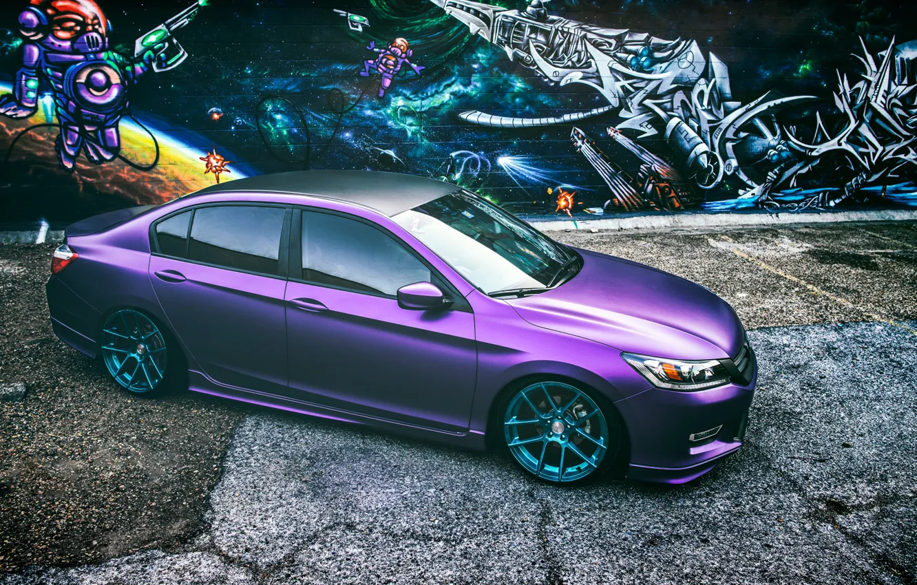 Photo wallpaper Honda, wheels, Honda, Accord, Tuning, Chord