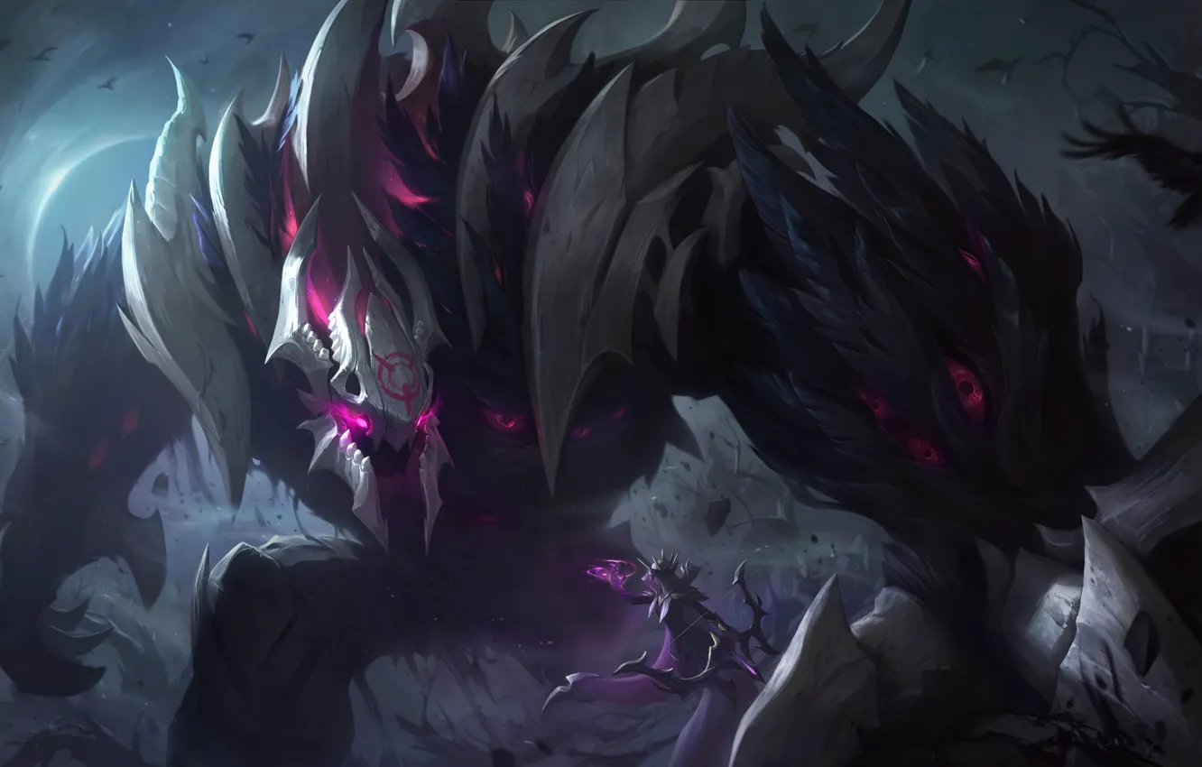 Photo wallpaper art, League of Legends, LoL, Malphite, skin, Coven