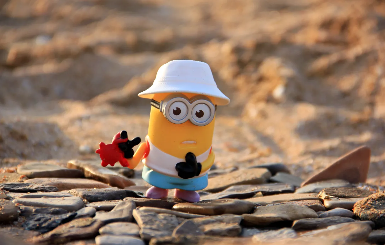 Photo wallpaper mood, the situation, widescreen, full screen Wallpaper, minion, Mignon with crab, picture toy, the cap …